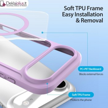 Dux Ducis Skin X Pro dirbtinos odos violetinis dėklas su magsafe (Apple Iphone Air) Dux Ducis Skin X Pro dirbtinos odos violetinis dėklas su magsafe (Apple Iphone Air)